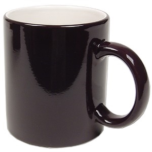 11oz Magic Mug in Black. Color Changing Mug With Heat Activation.  Customizable. 